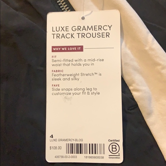 ATHLETA Luxe Gramercy Track Trouser NWT - Picture 5 of 5